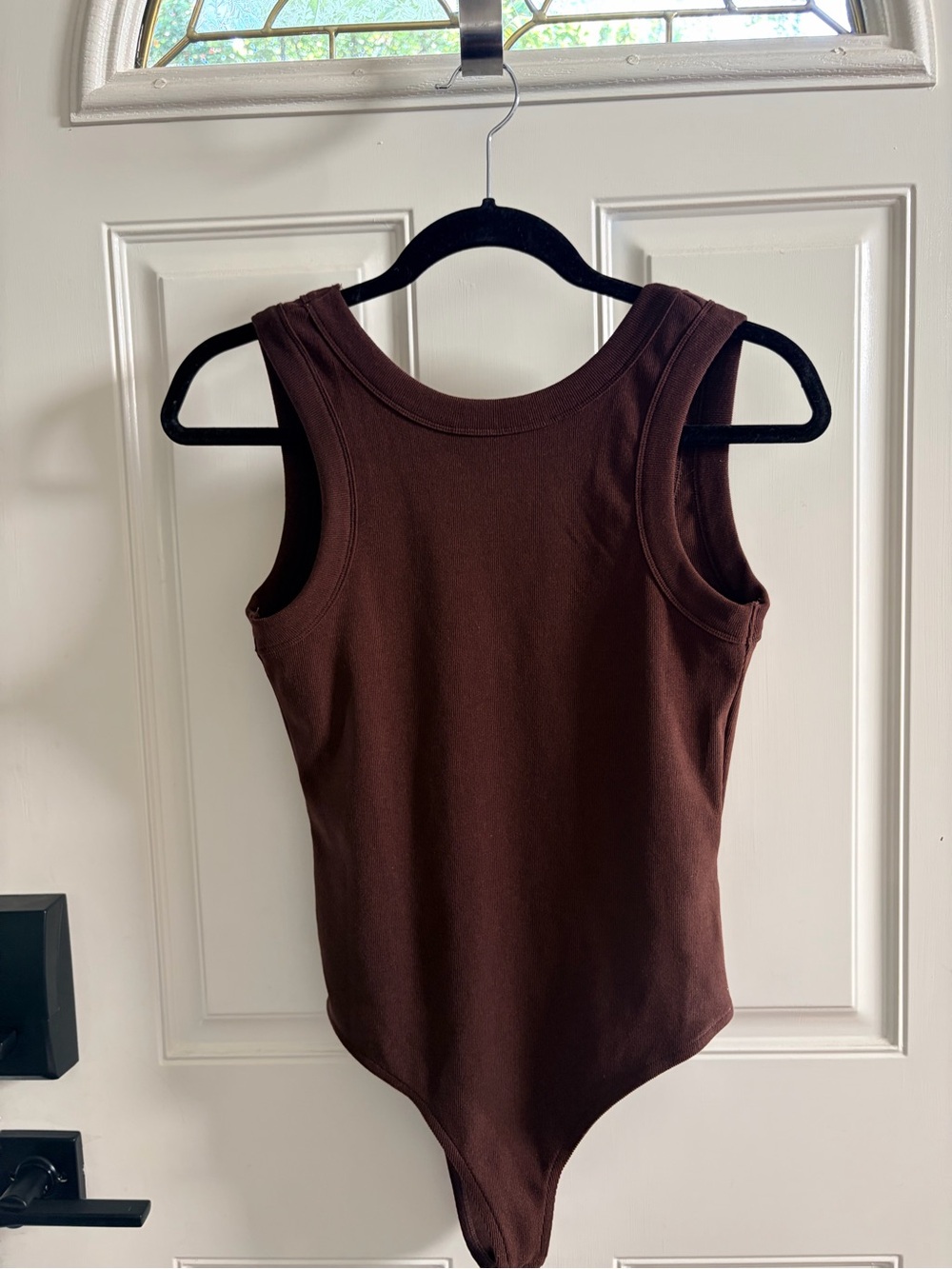Women's Sleeveless Ribbed Bodysuit - Brown
